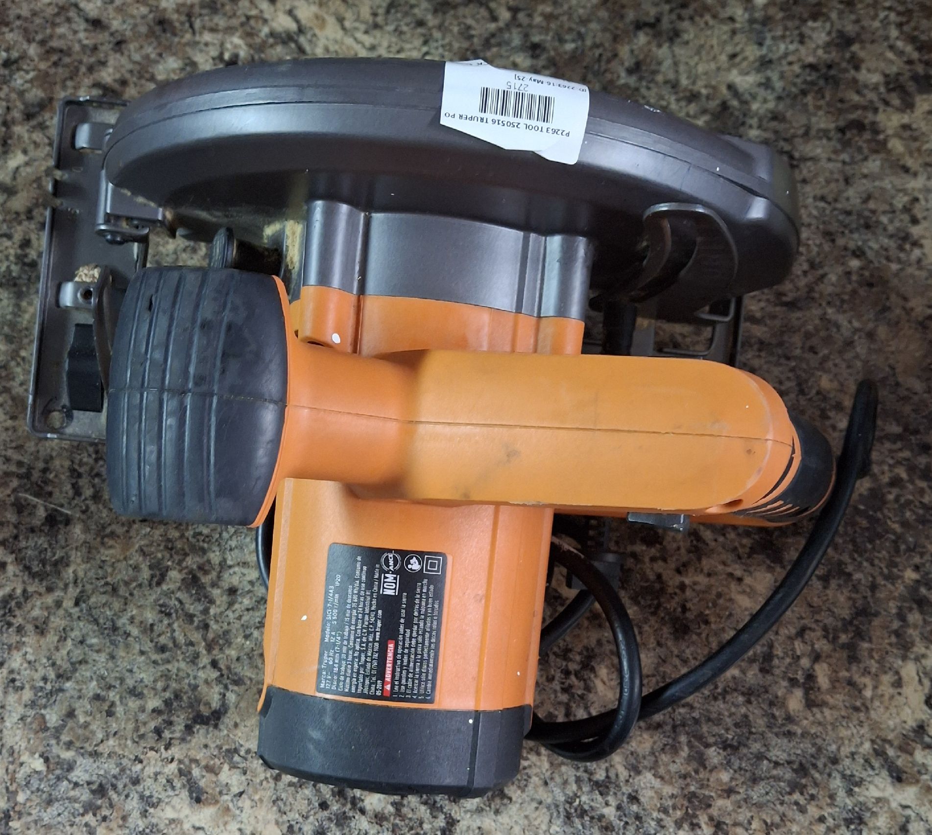 Tool 250516 Truper Power Saw MD SICI/7/1/4A3 - Orange