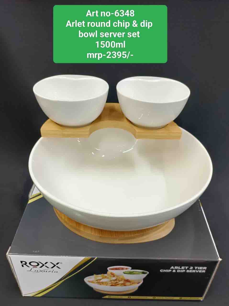 Roxx “Arlet” Tier Round Chip Dip Server Mullicks Emporium