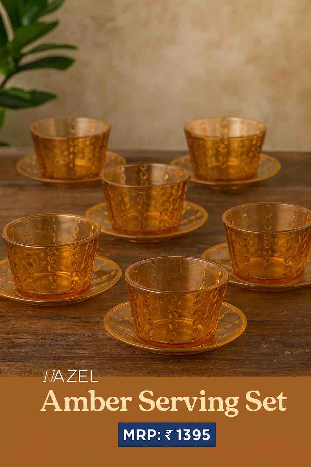 Roxx “Amalia Amber 7pc Serving Set” | Mullicks Emporium