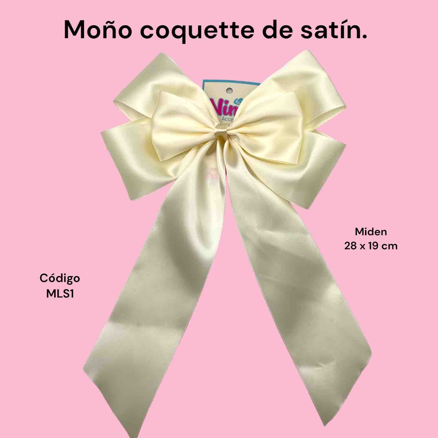 Moño coquette de satín | Nin Accesorios
