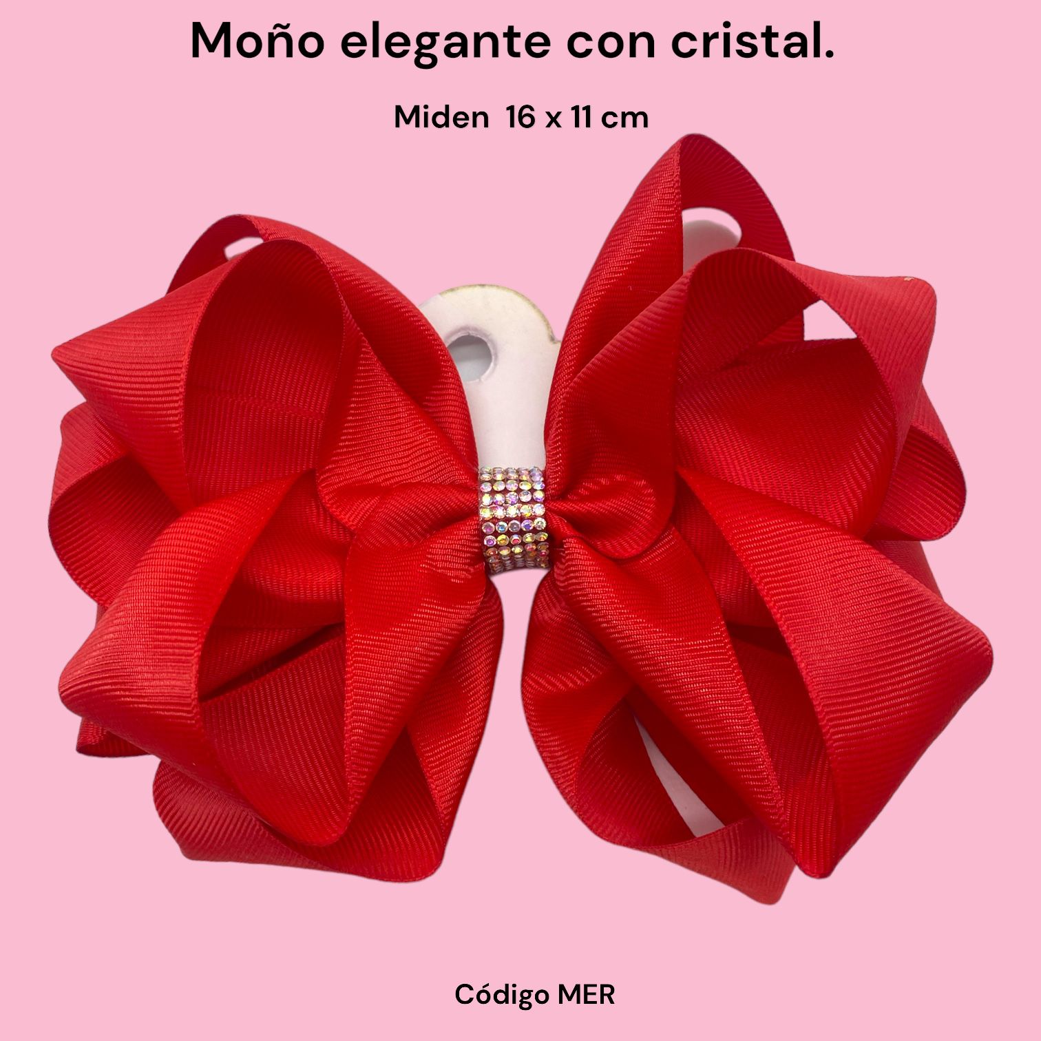 Moño Elgante con Cristales | Nin Accesorios