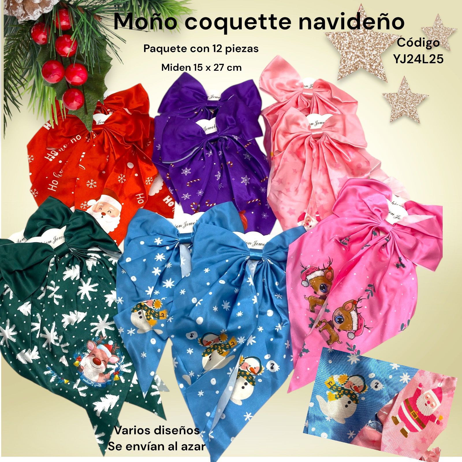moño coquette navideño | Nin Accesorios