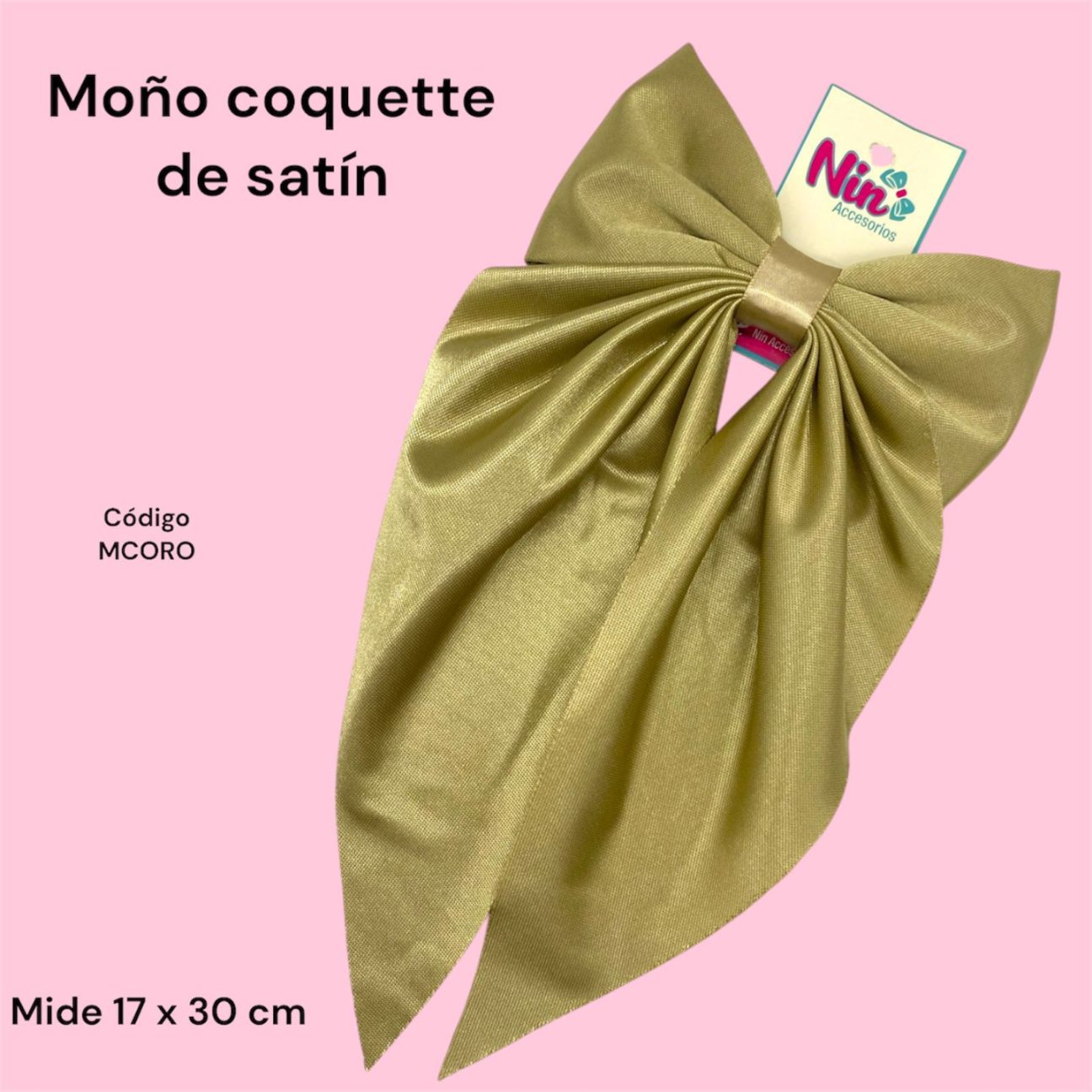 Moño coquette de satin | Nin Accesorios