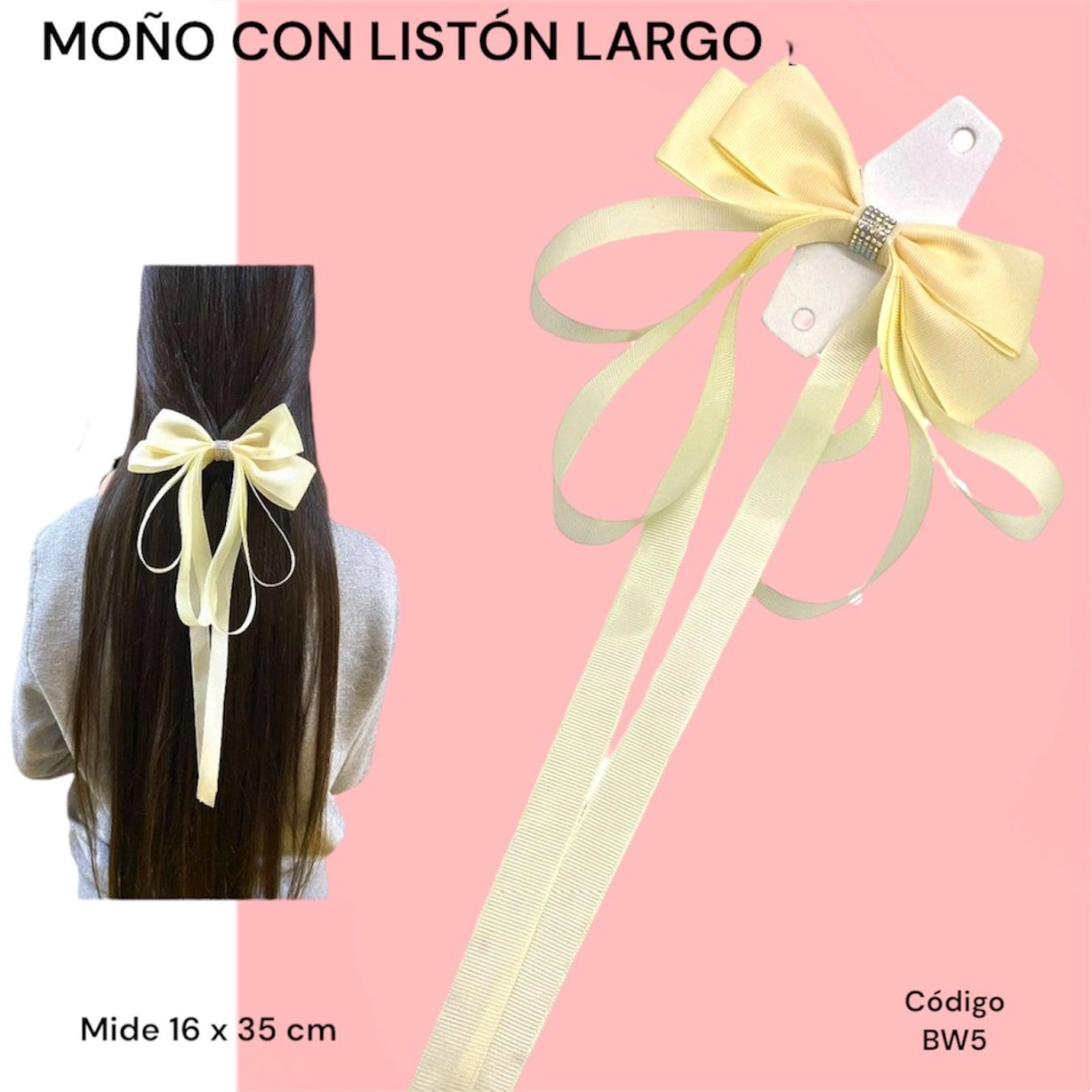 moño con liston largo | Nin Accesorios