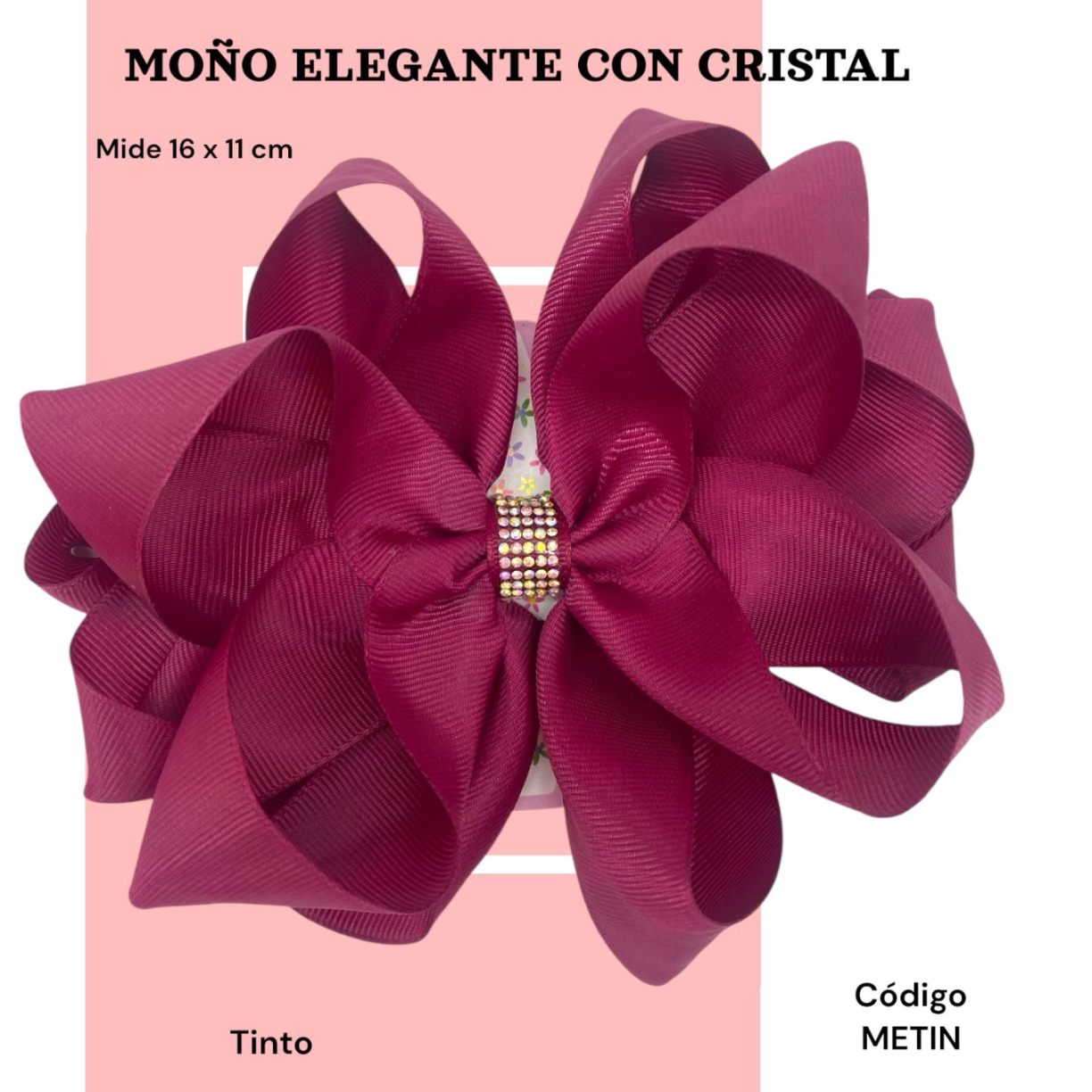 moño elegante con cristales | Nin Accesorios