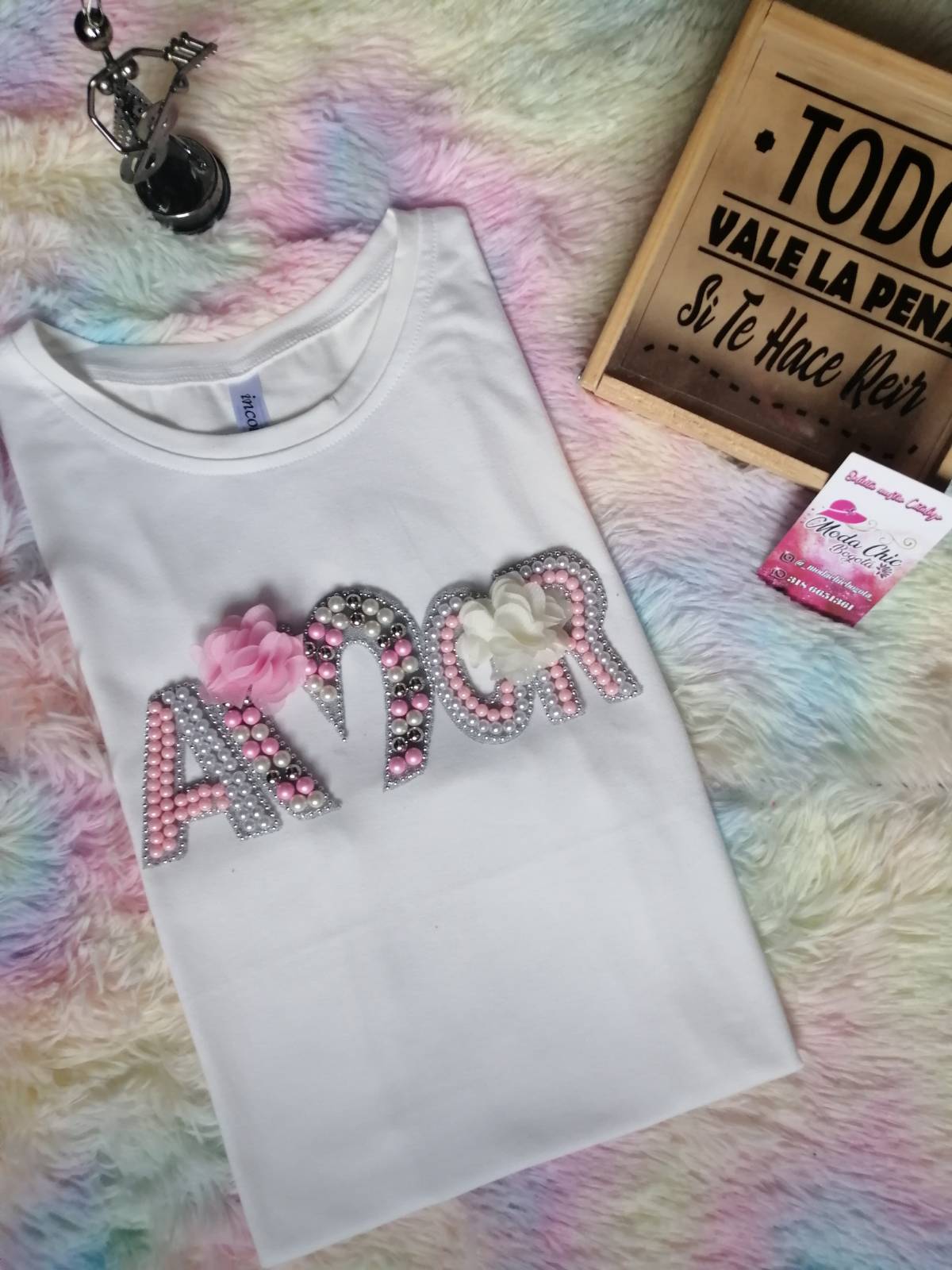 Ropa Blusas Decoradas Con Perlas Para NiÃ±as Estampadas Playeras