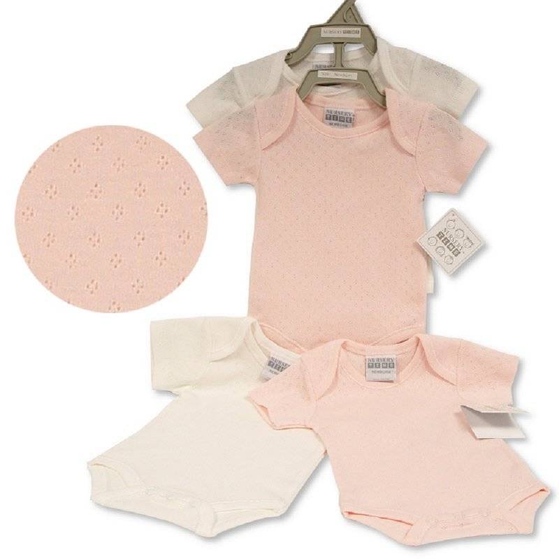 GP-25-1109: Baby Girls Pieces Pointelle Bodysuit Gift Set (NB-6