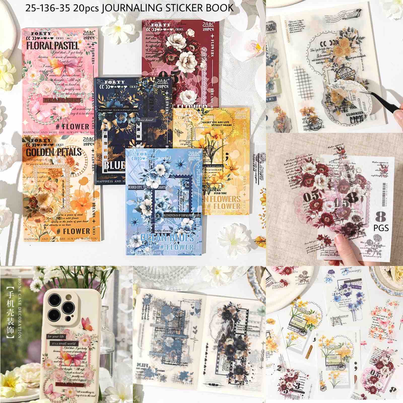 Flowers dreams sticker book set 6 | Arishto Enterprises