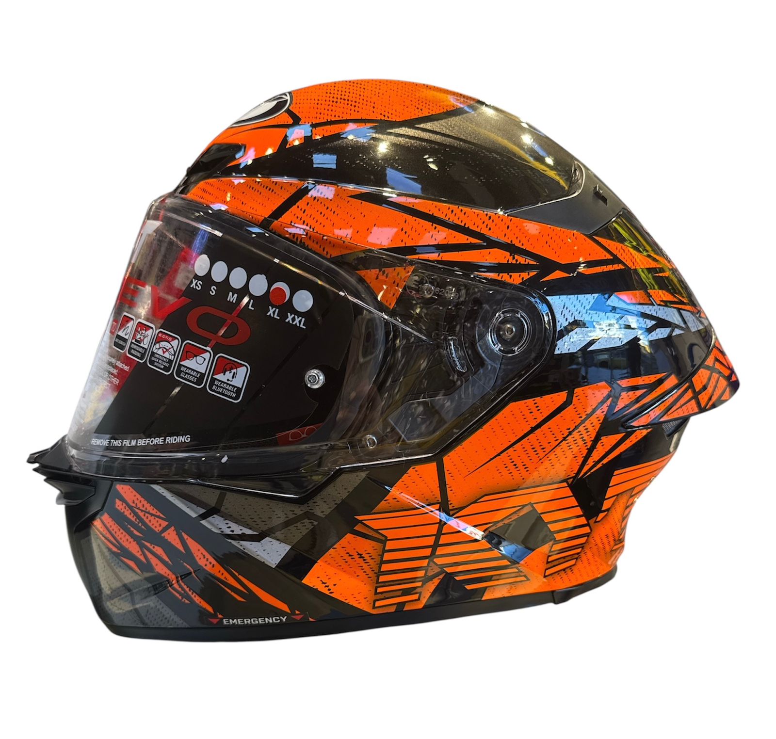 CASCO KYT INTEGRAL TT REVO COMBUSTION ORANGE Old Brain Ecuador