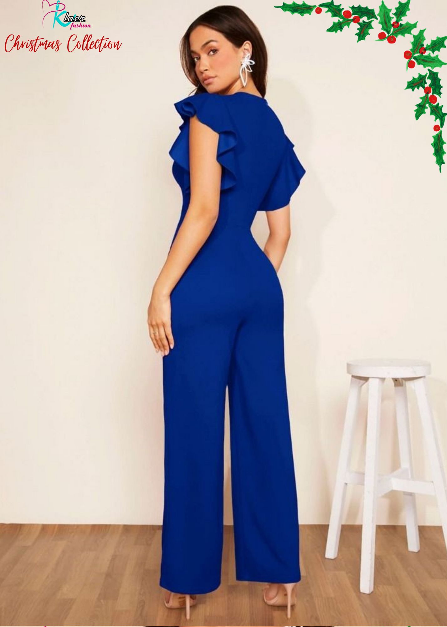 Enterizo Color Azul Eléctrico Enterizo Elegante Enterizo Largo