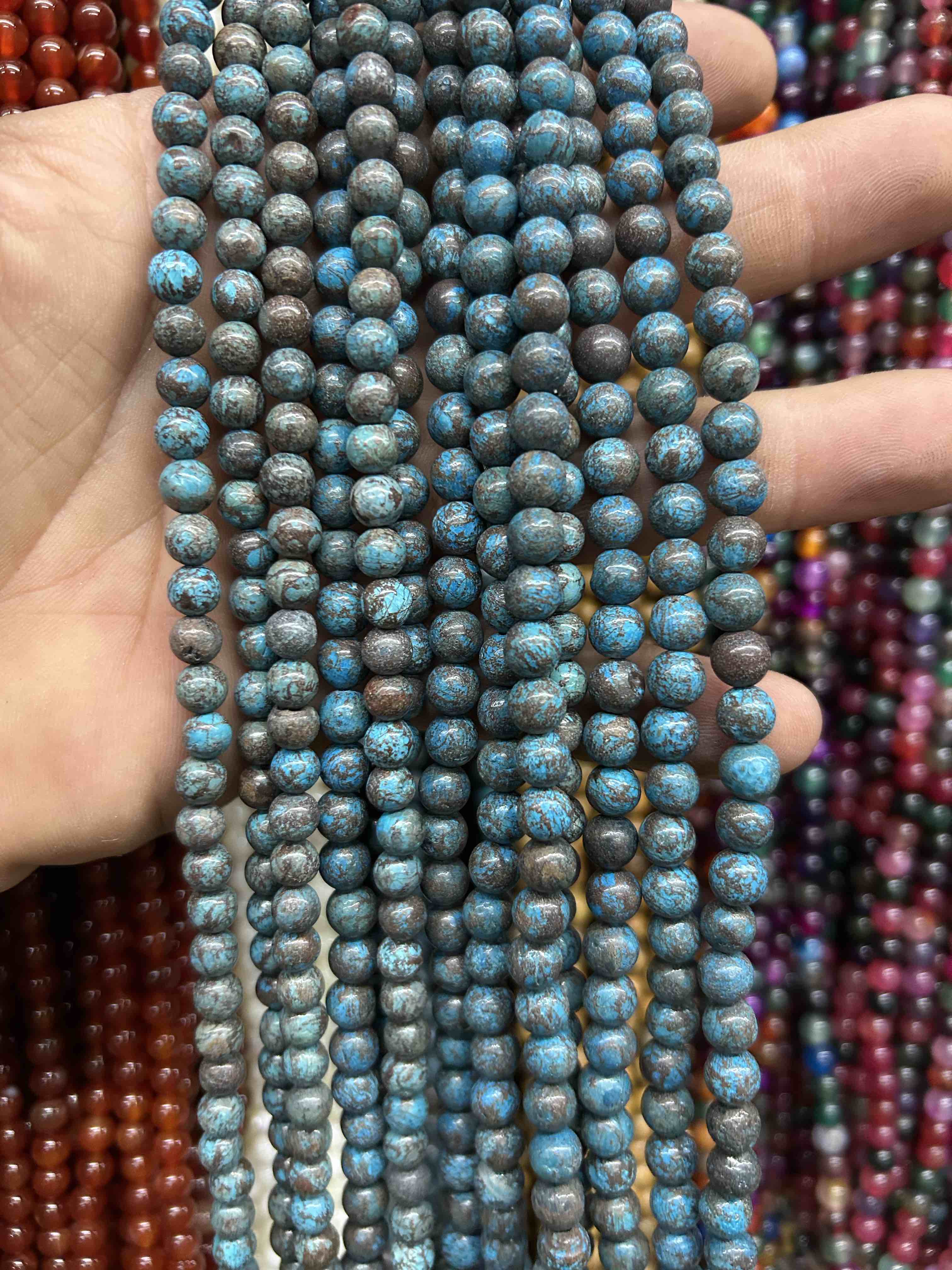 6 MM TURQUESA AFRICANA AZUL NATURAL | *Mercadodepiedras*. Compra mínima ...