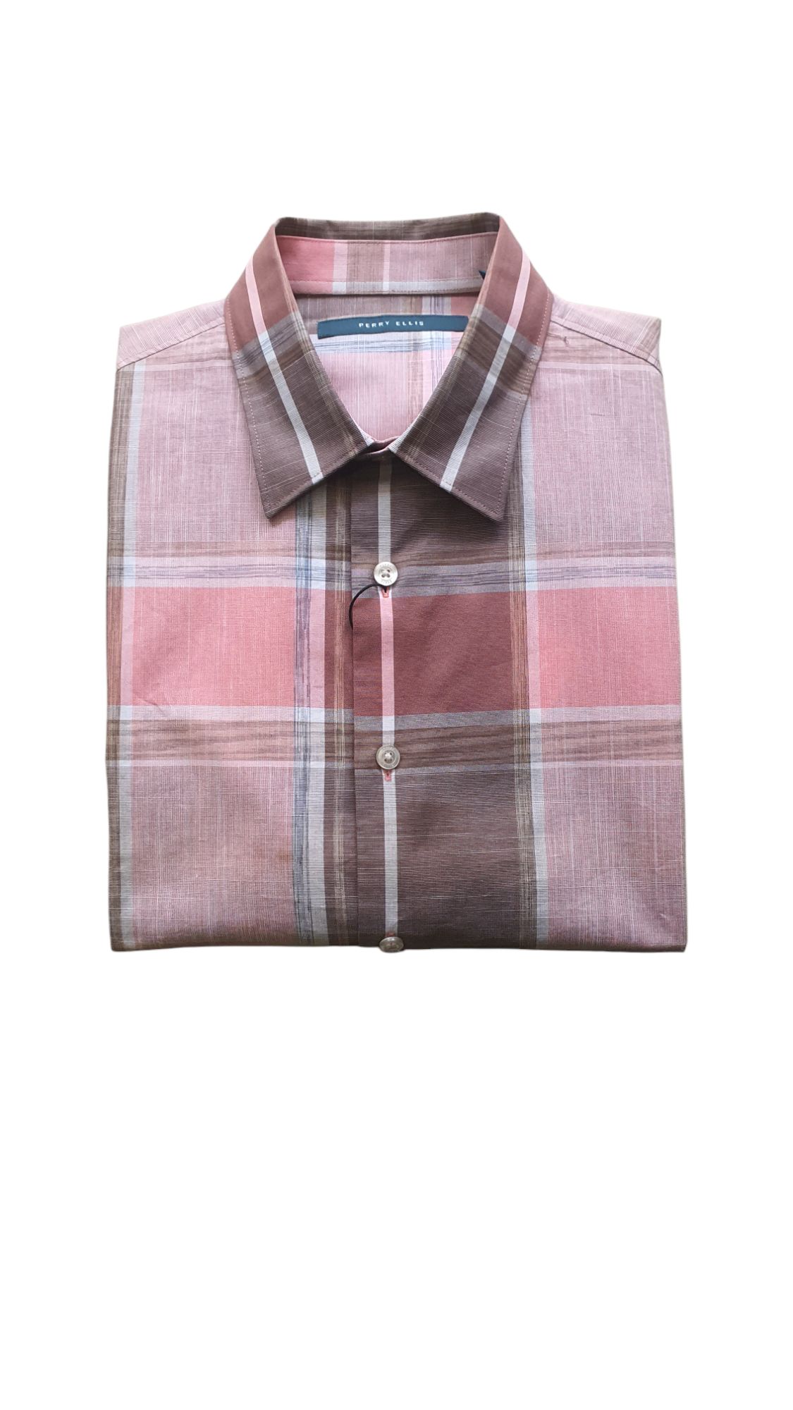 CAMISA M/C PERRY ELLIS COLOR FADED ROSE
