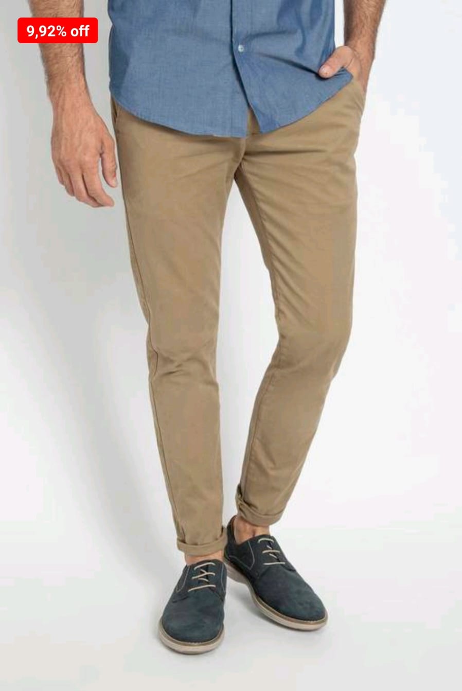 PANTALON BROOKSFIELD 5 Y 4  BOLSILLOS COLOR MOCCA