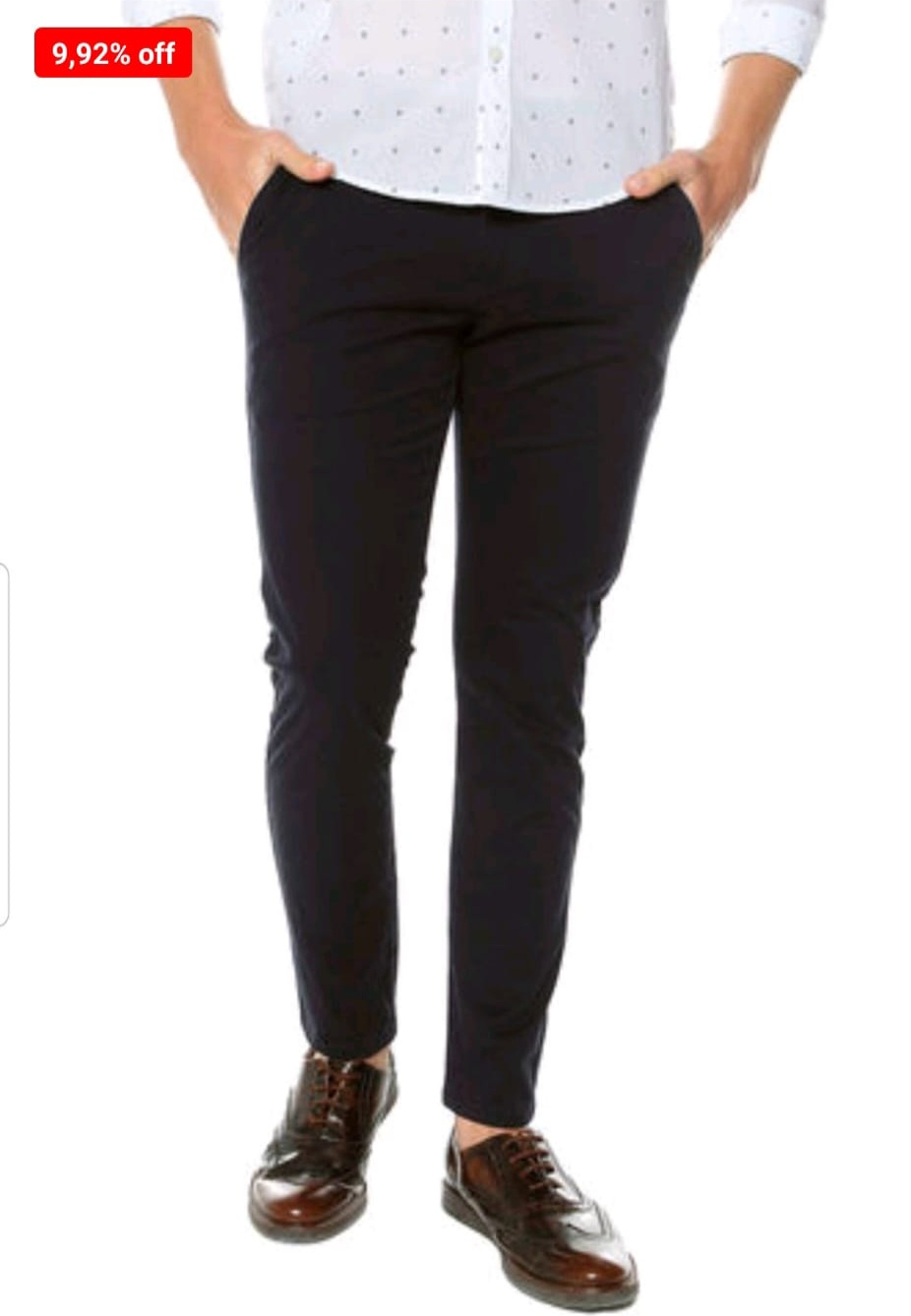 PANTALON BROOKSFIELD SLIM FIT STRETCH COLOR -NEGRO