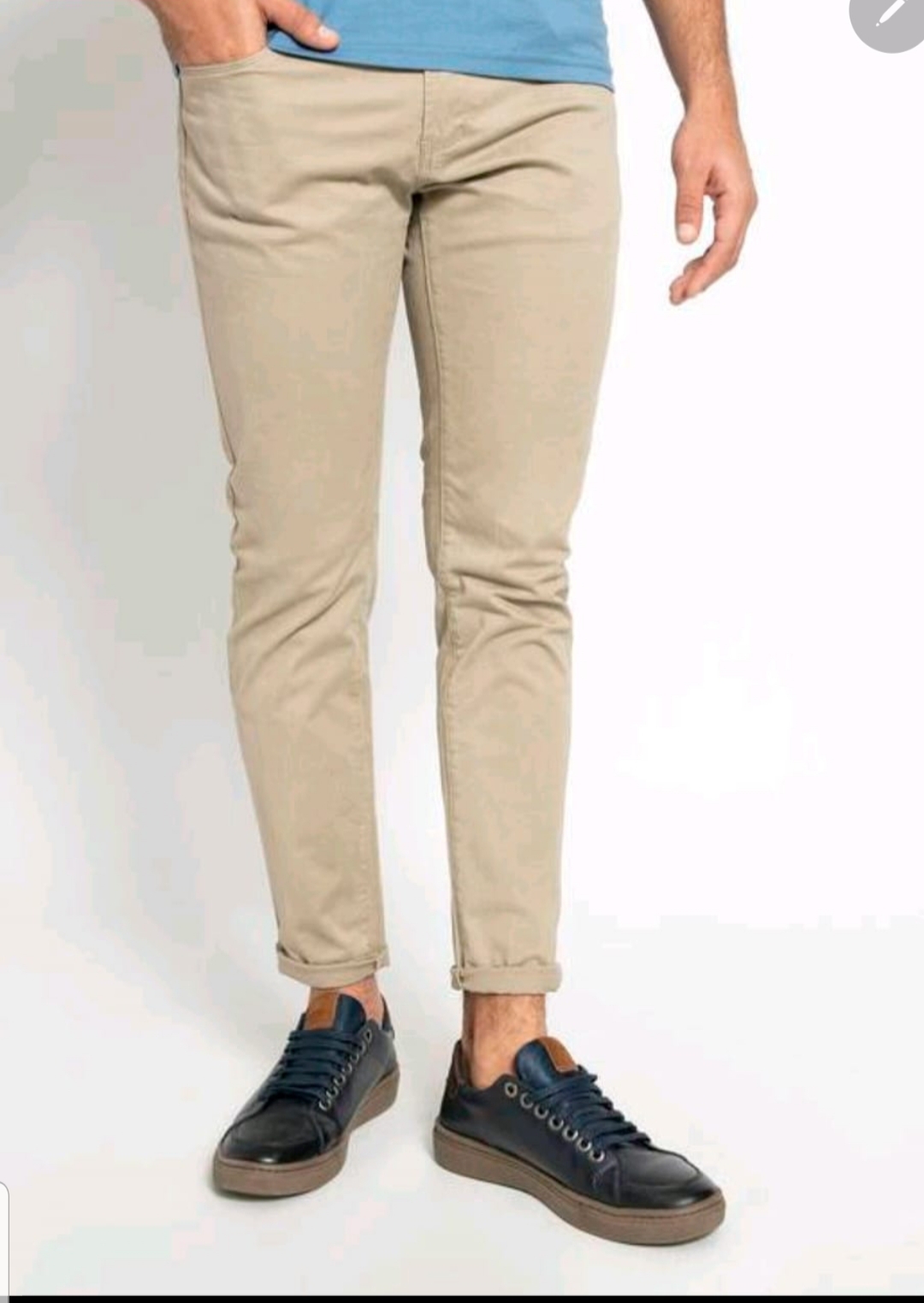 PANTALON  BROOKSFIELD 5 BOLSILLOS TIPO JEAN - COLOR KHAKI