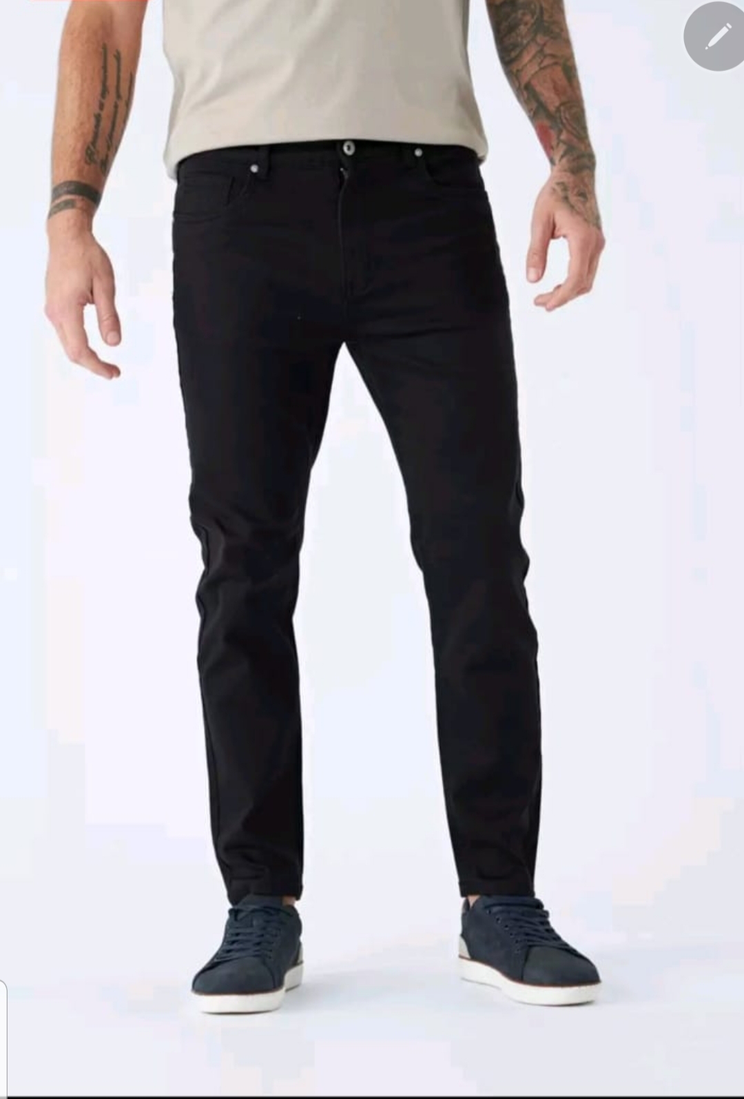 PANTALON BROOKSFIELD 5 BOLSILLOS TIPO JEAN-COLOR BLACK