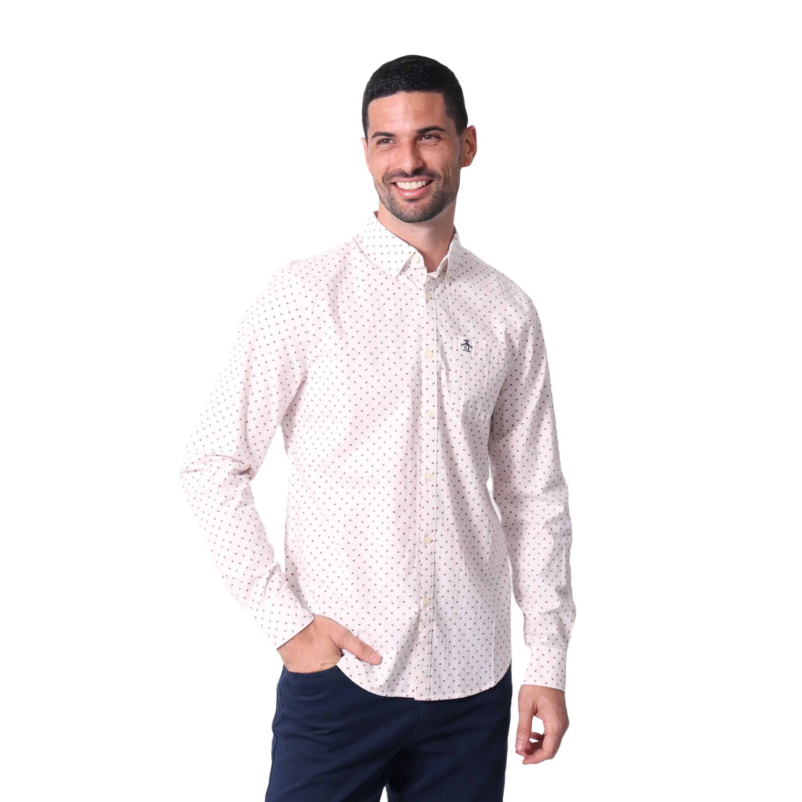 CAMISA M/L ORIGINAL PENGUIN  - COLOR BRIGHT WHITE