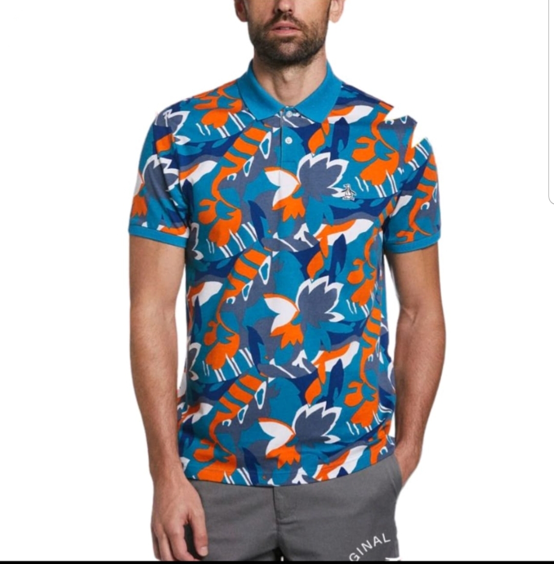 POLO ORIGINAL PENGUIN  - COLOR MOSAIC BLUE