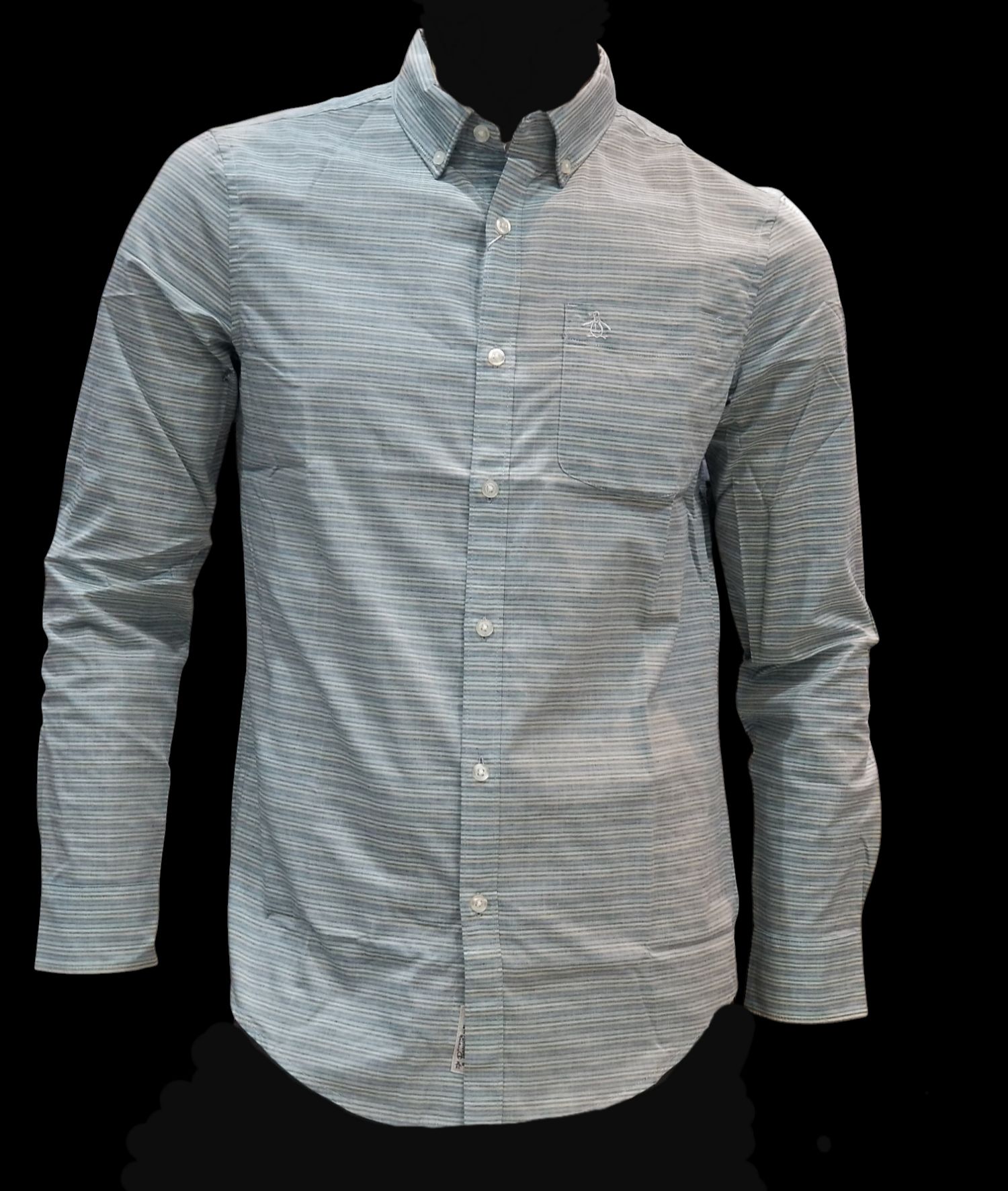 CAMISA M/L ORIGINAL PENGUIN  - COLOR MOSAIC BLUE