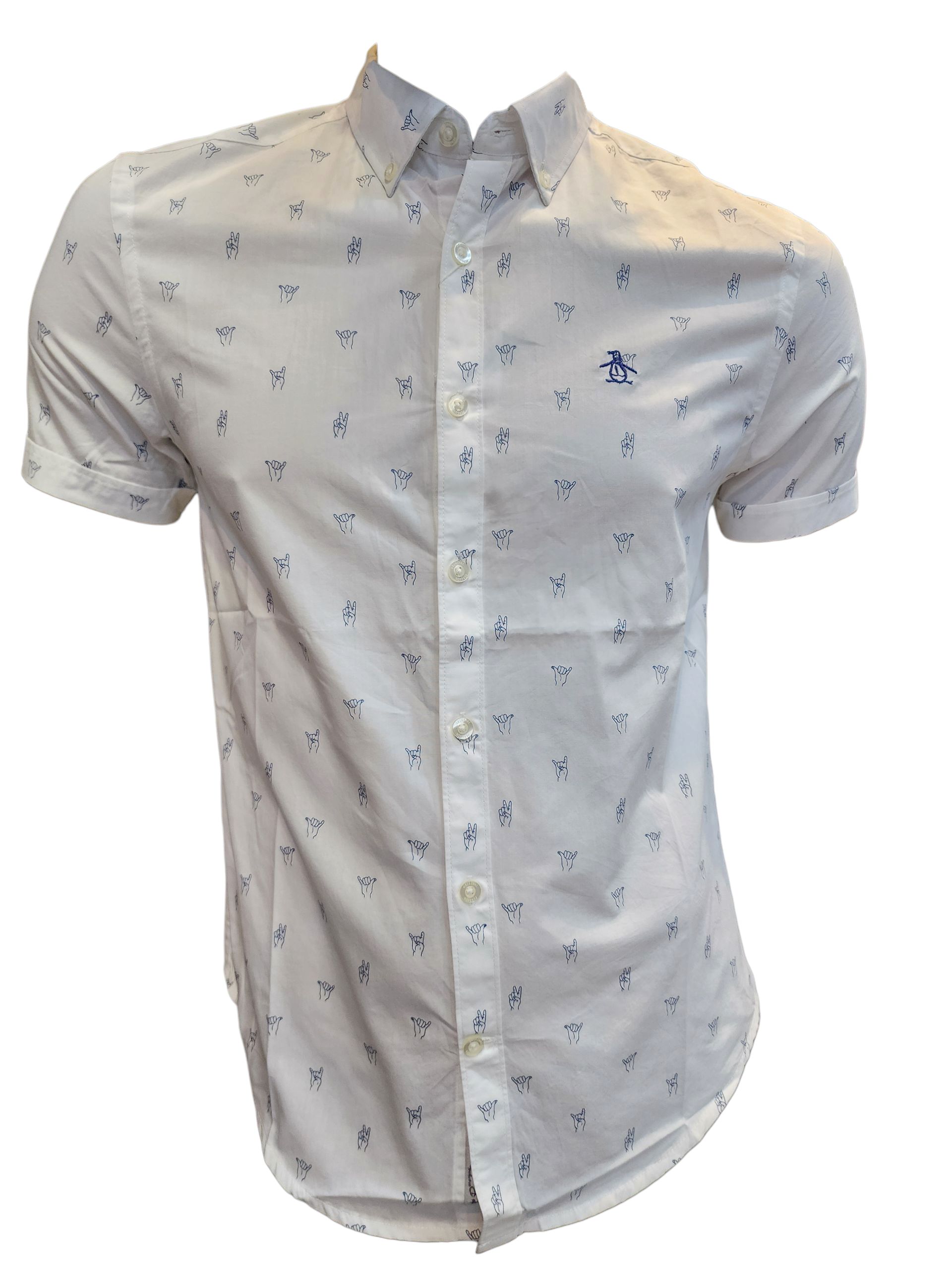 CAMISA M/C ORIGINAL PENGUIN  - COLOR BRIGHT WHITE