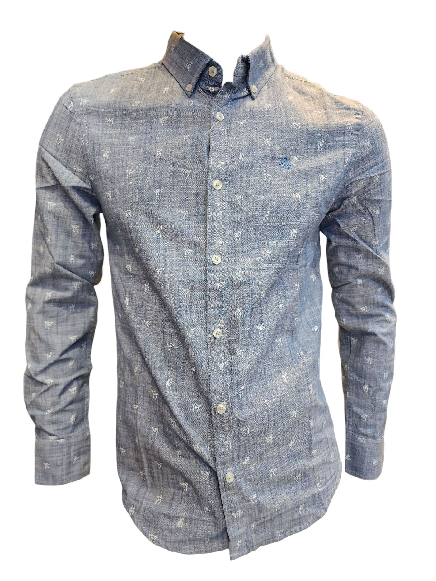 CAMISA M/L ORIGINAL PENGUIN  - COLOR FADED DEMIN