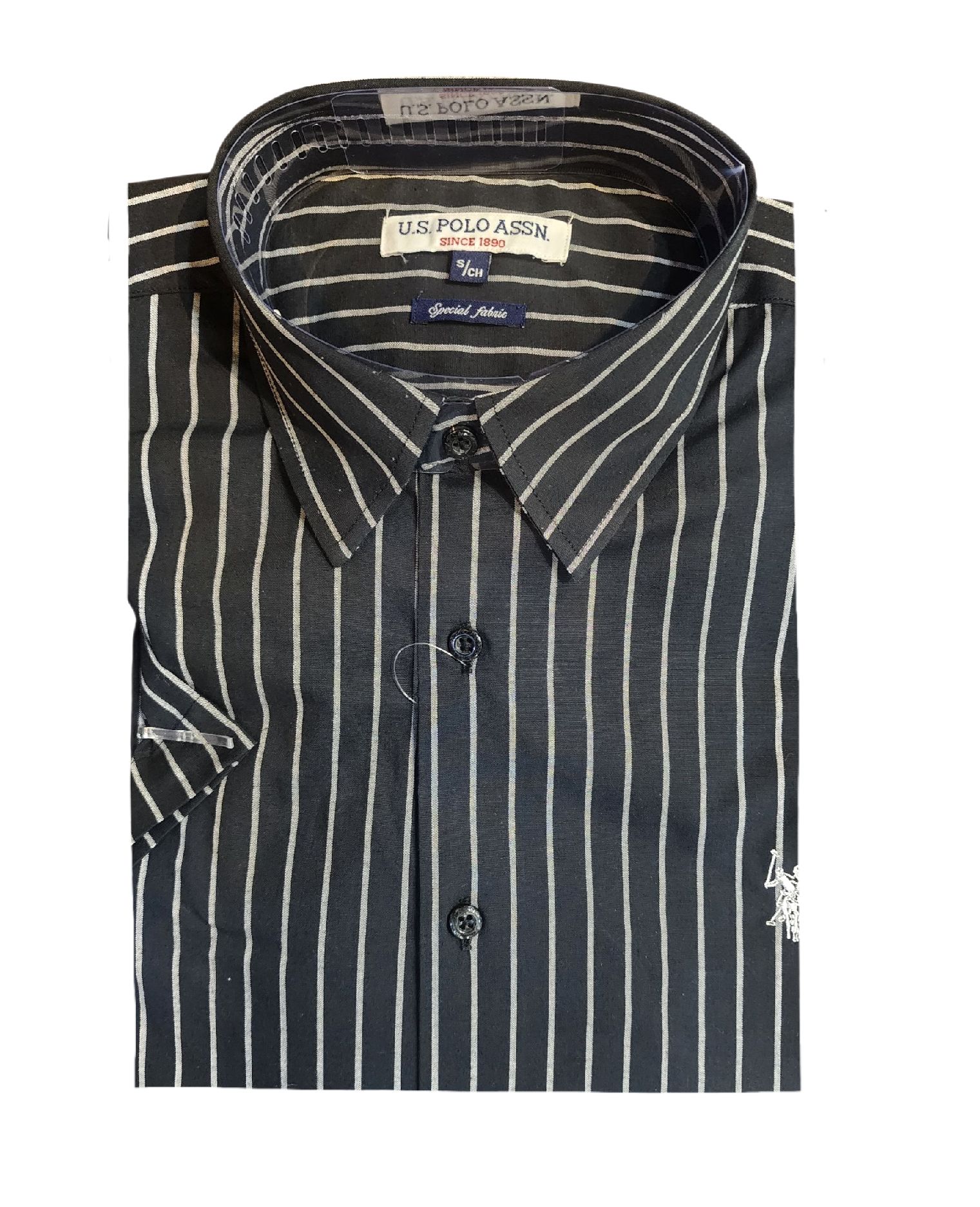 CAMISA M/C REGULAR US POLO ASSN COLOR- BLACK