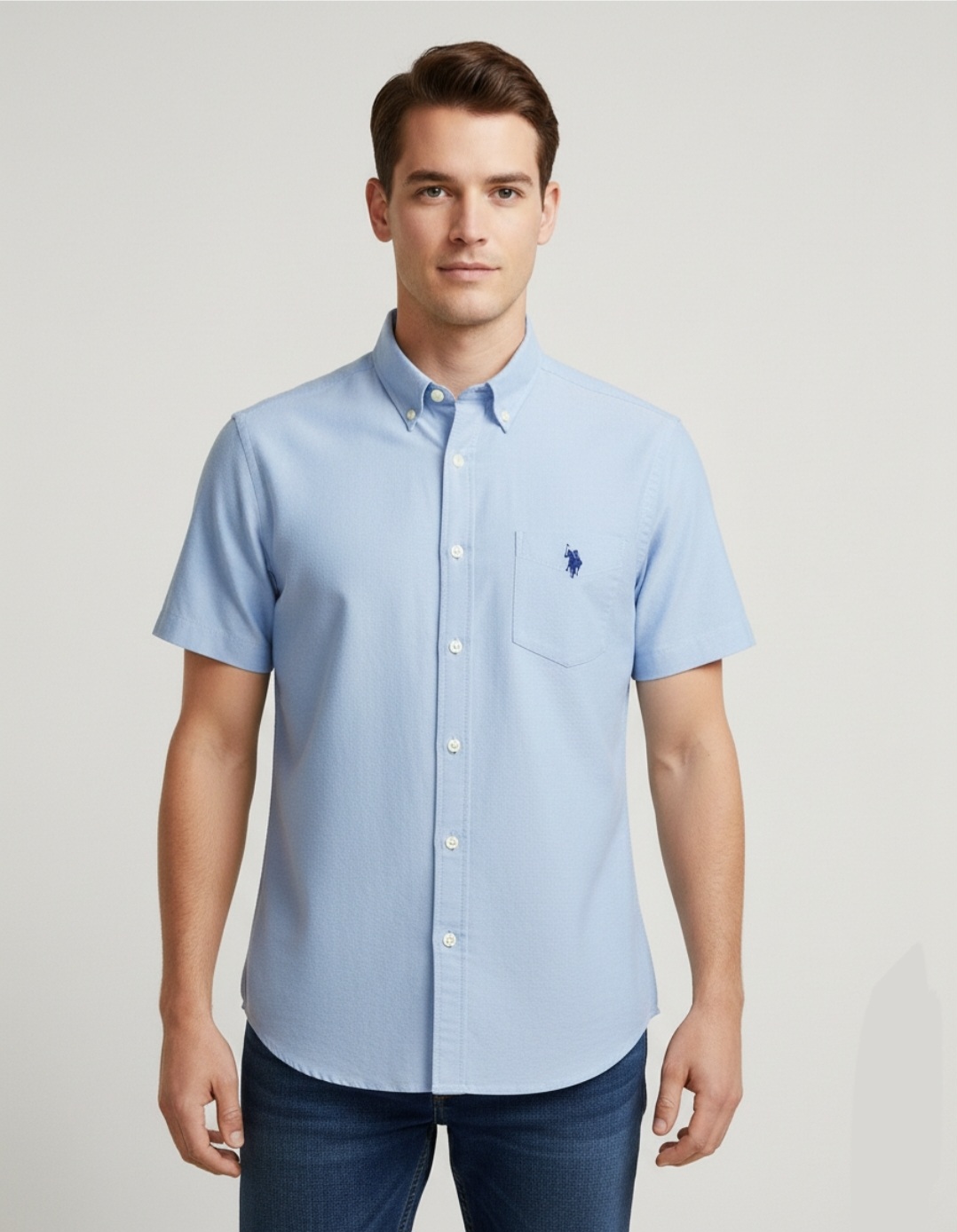 CAMISA MC REGULAR  US POLO ASSN COLOR - BLUE