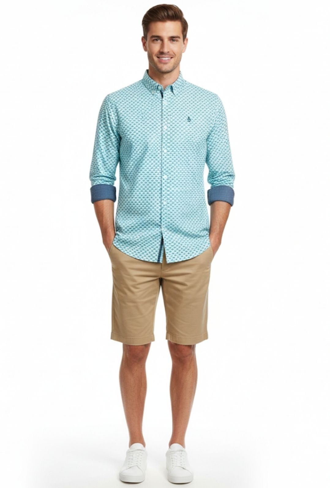 CAMISA M/L ORIGINAL PENGUIN  - COLOR  DEEP LAKE