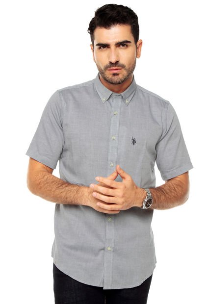 CAMISA M/C REGULAR US OOLO ASSN COLOR- BLACK