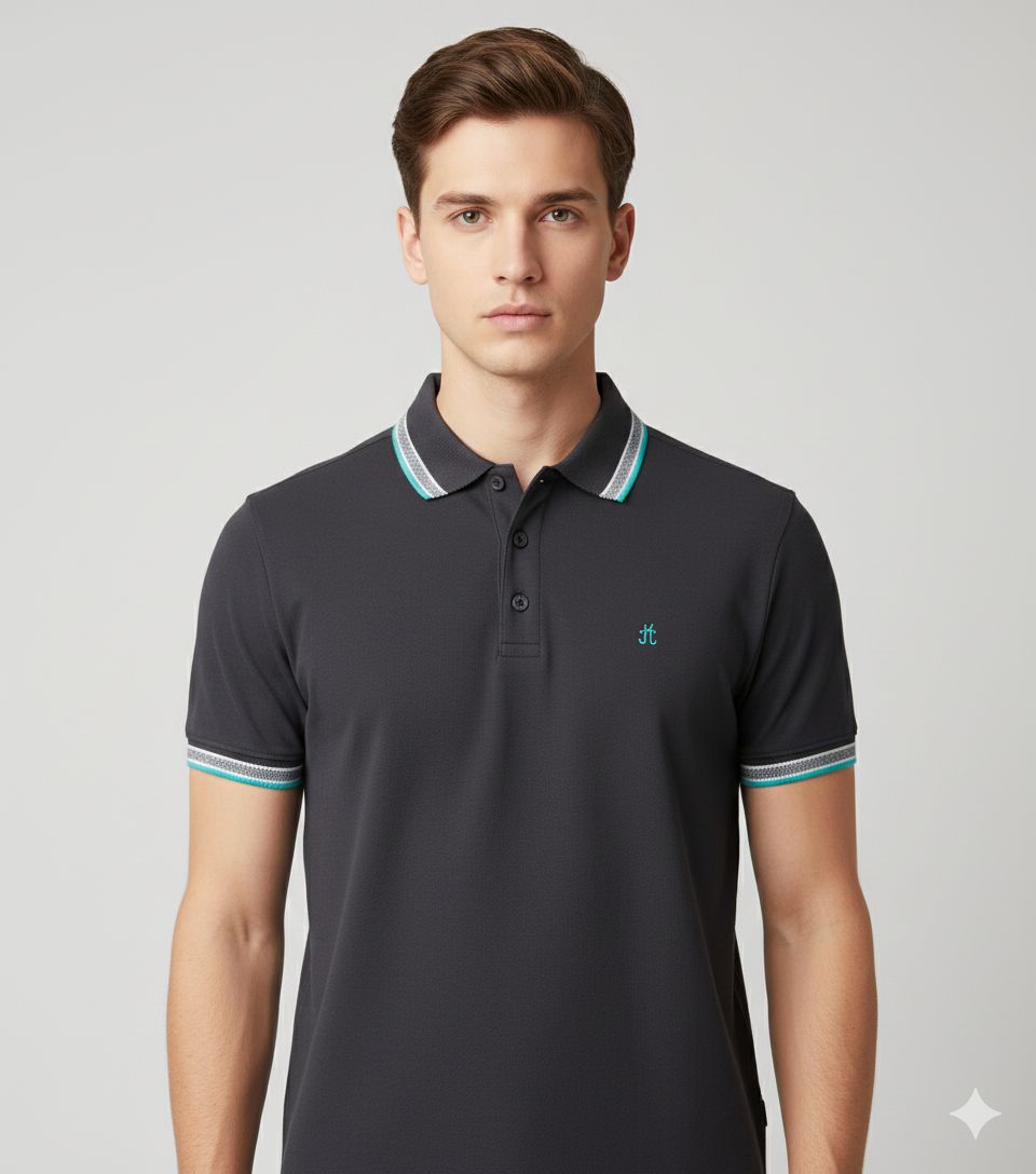 POLO JOHNNY COTTON- Color Dark Grey