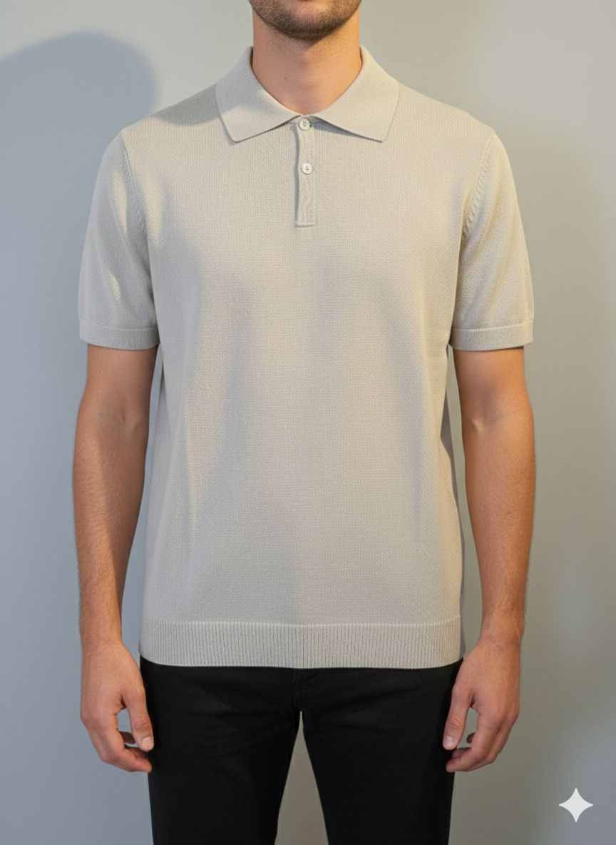 POLO JOHNNY COTTON -Color Grey