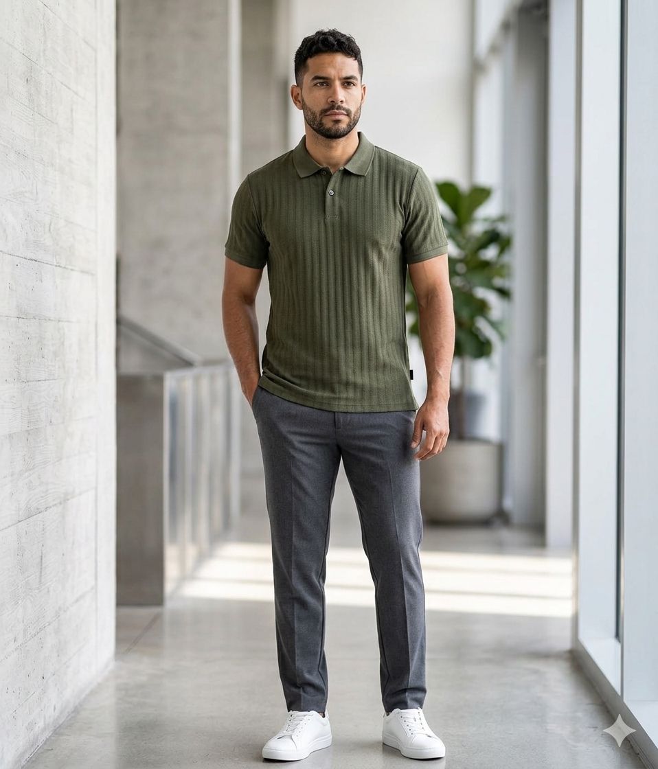 POLO CARVEN- COLOR GREEN