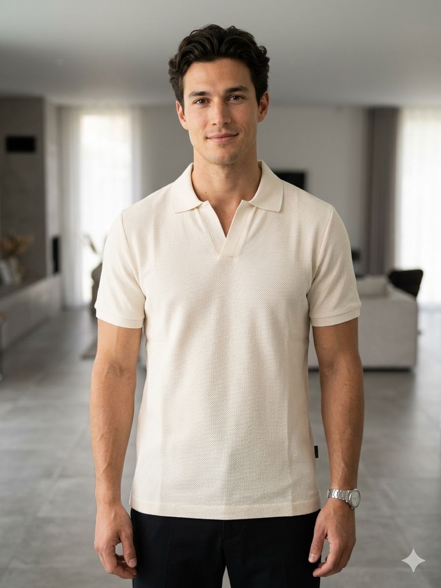POLO CARVEN- COLOR CREMA