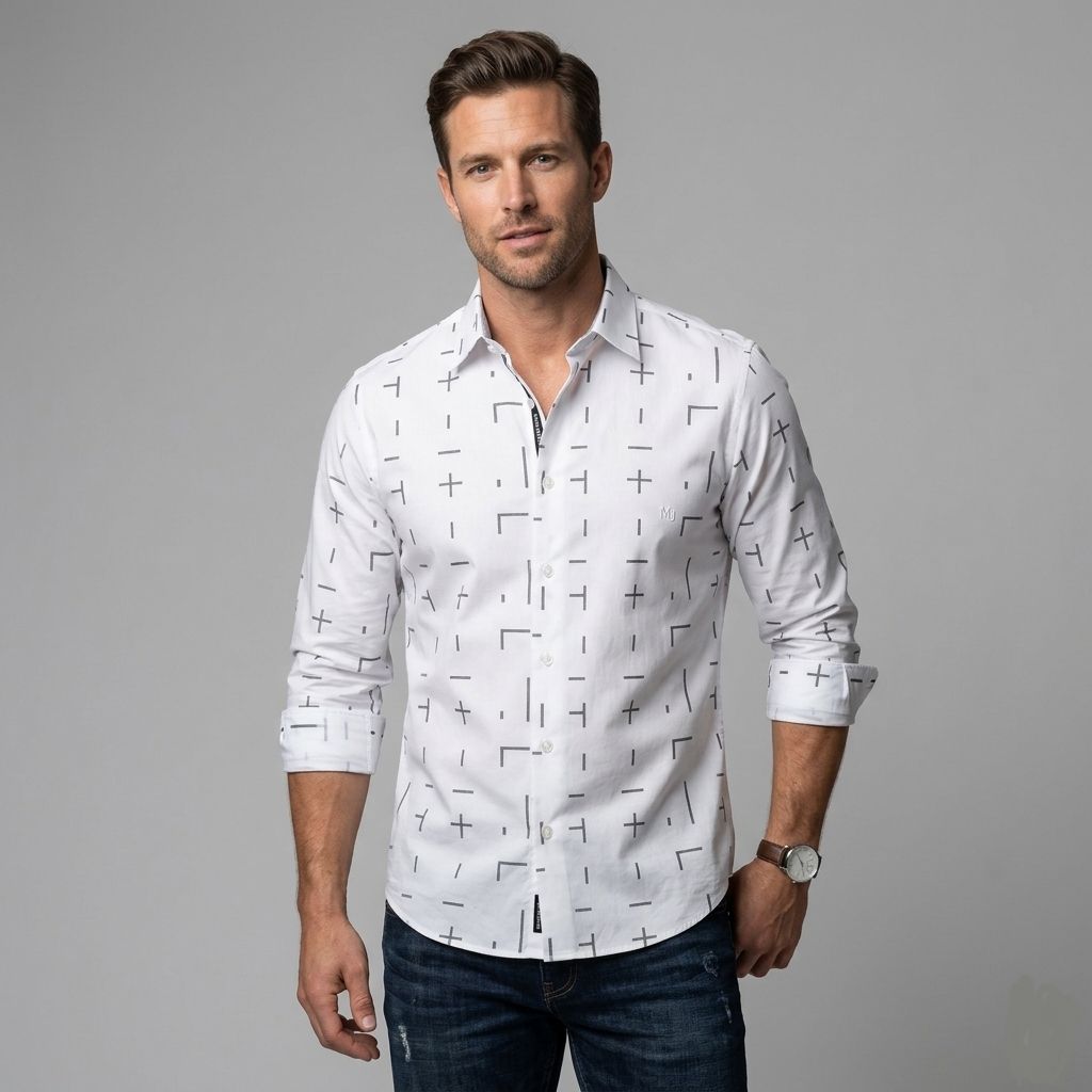 CAMISA MEMBERS ONLY M/L COLOR  WHITE