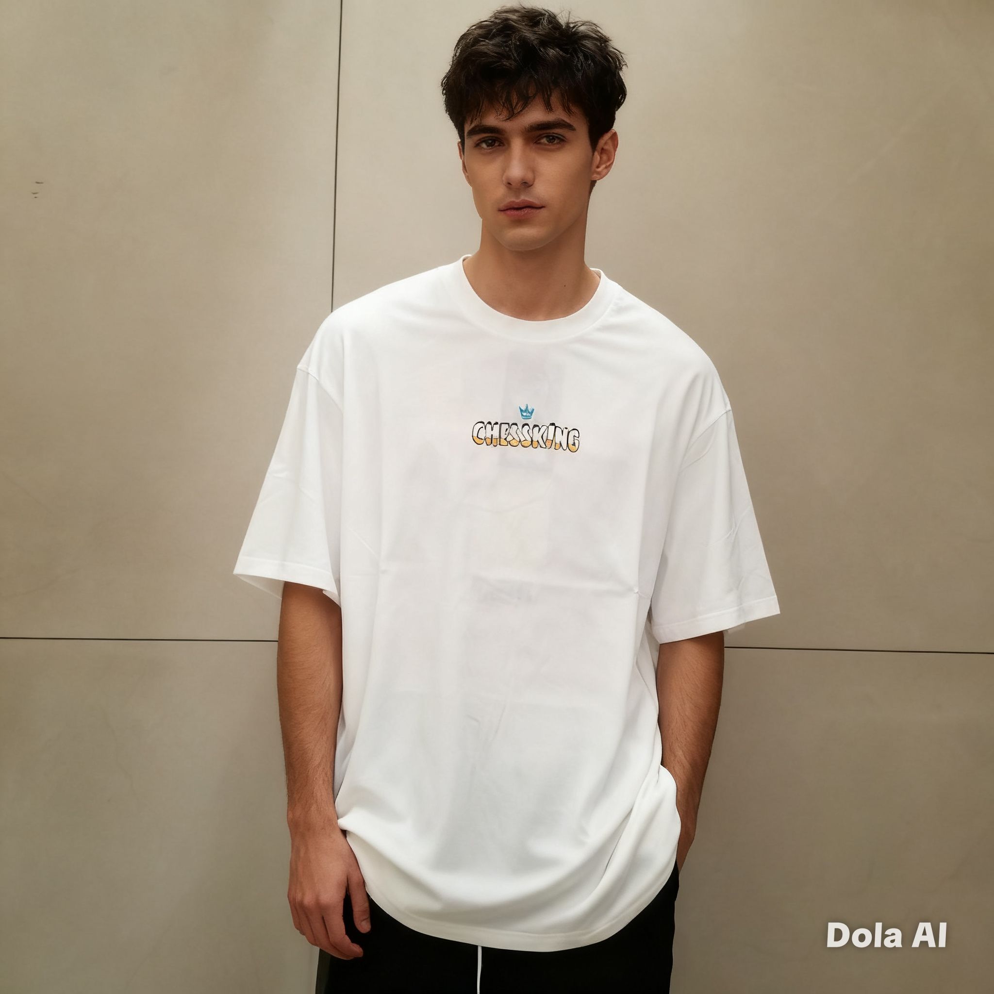 POLERA CHESSKING OVERSIZE- COLOR WHITE