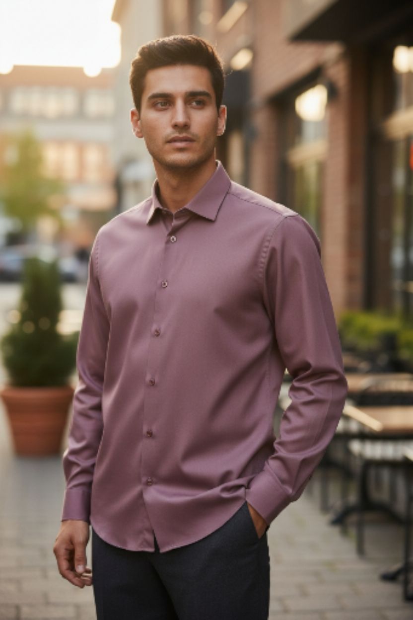 CAMISA MEMBERS ONLY M/L COLOR  GRAPE