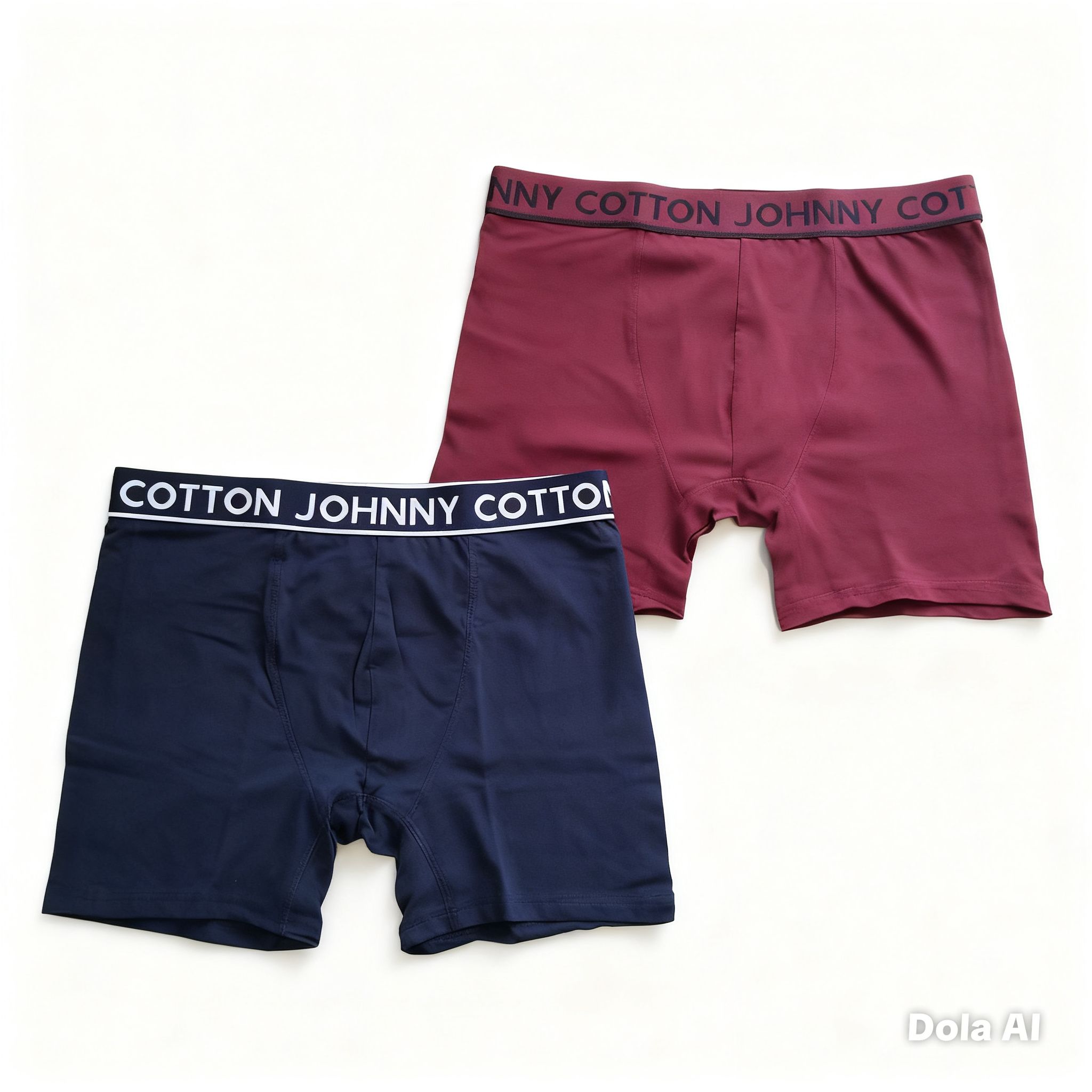 BOXER PACK 2 PZAS  JOHNNY COTTON- BLUE- BURGUNDY