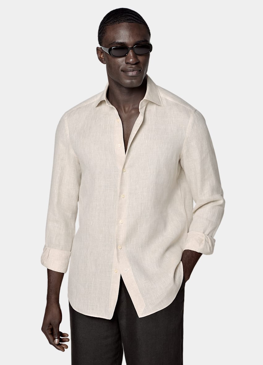 CAMISA M/L DE LINO JOHNNY COTTON - COLOR LINEN
