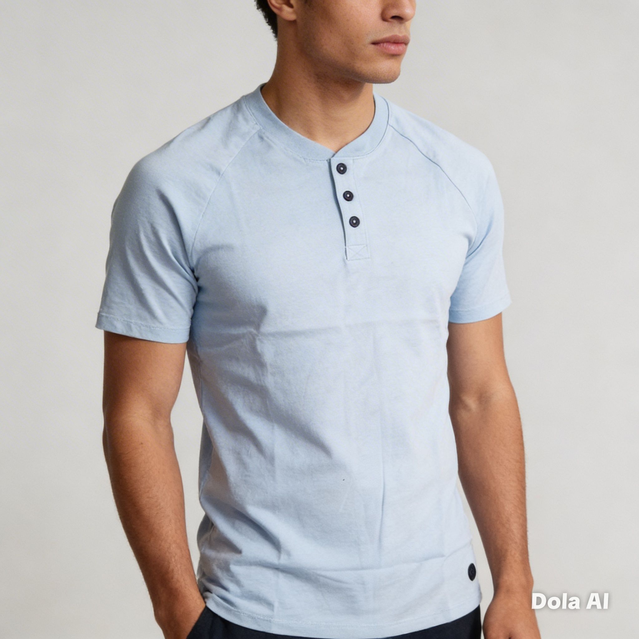 POLERA JOHNNY COTTON- COLOR LIGHT BLUE