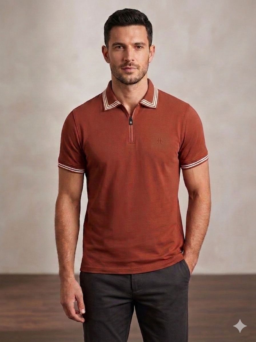 POLO JOHNNY COTTON- COLOR BROWN
