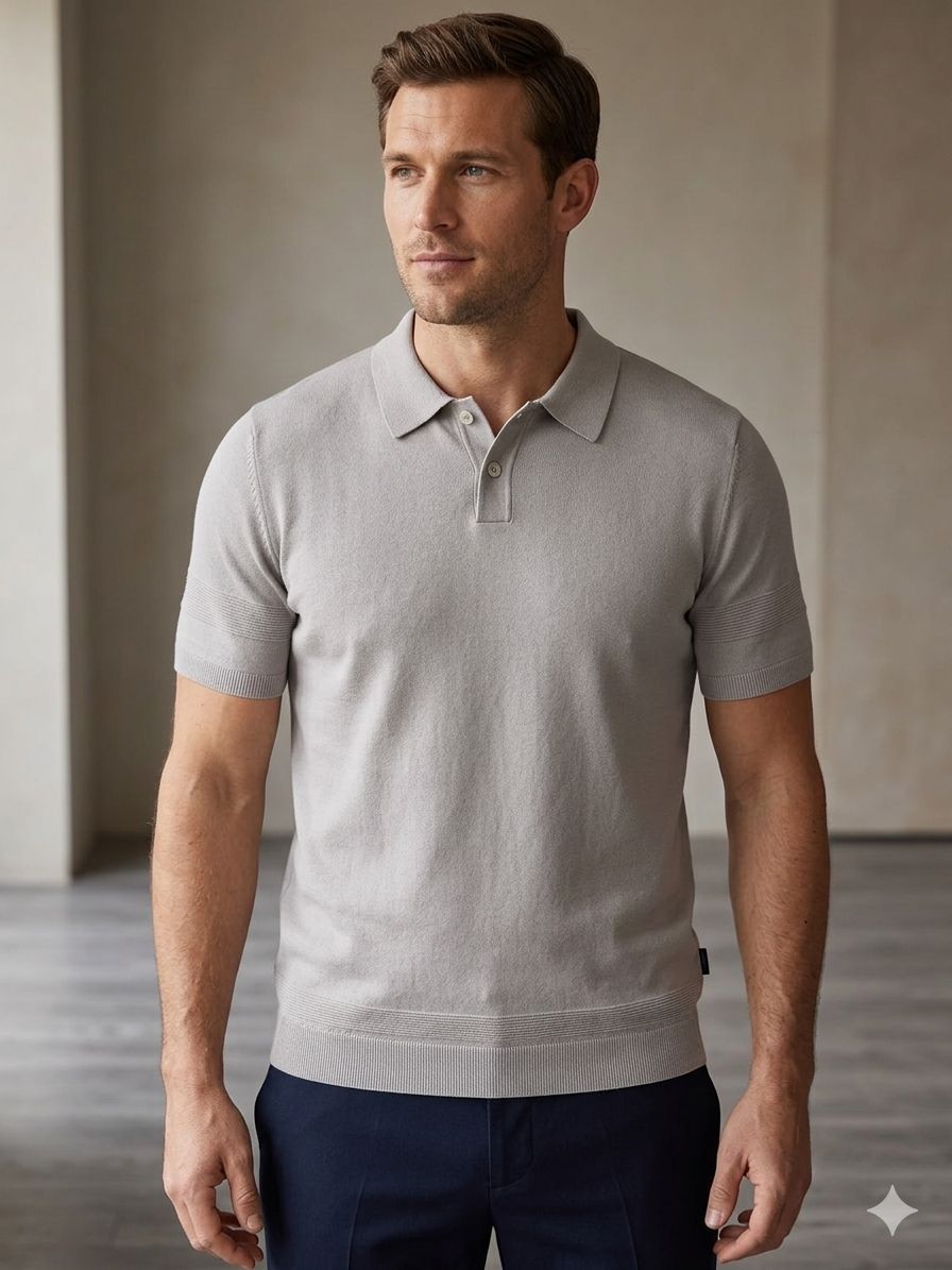 POLO CARVEN- COLOR GRAY
