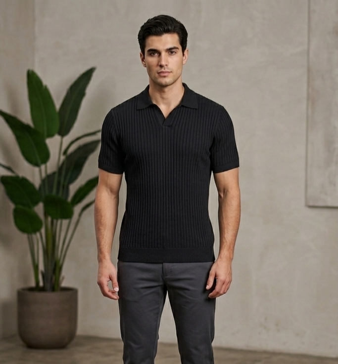 POLO CARVEN- COLOR BLACK