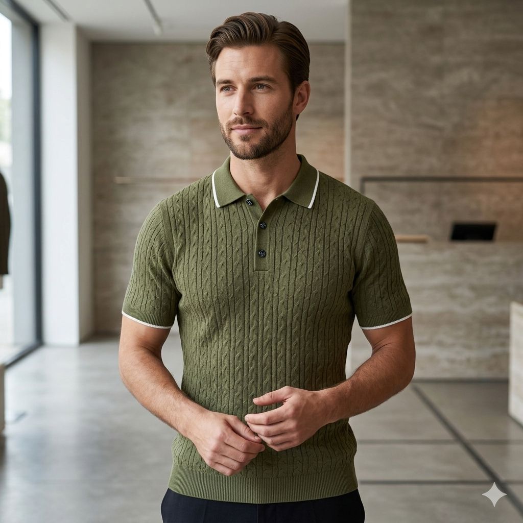 POLO CARVEN- COLOR GREEN