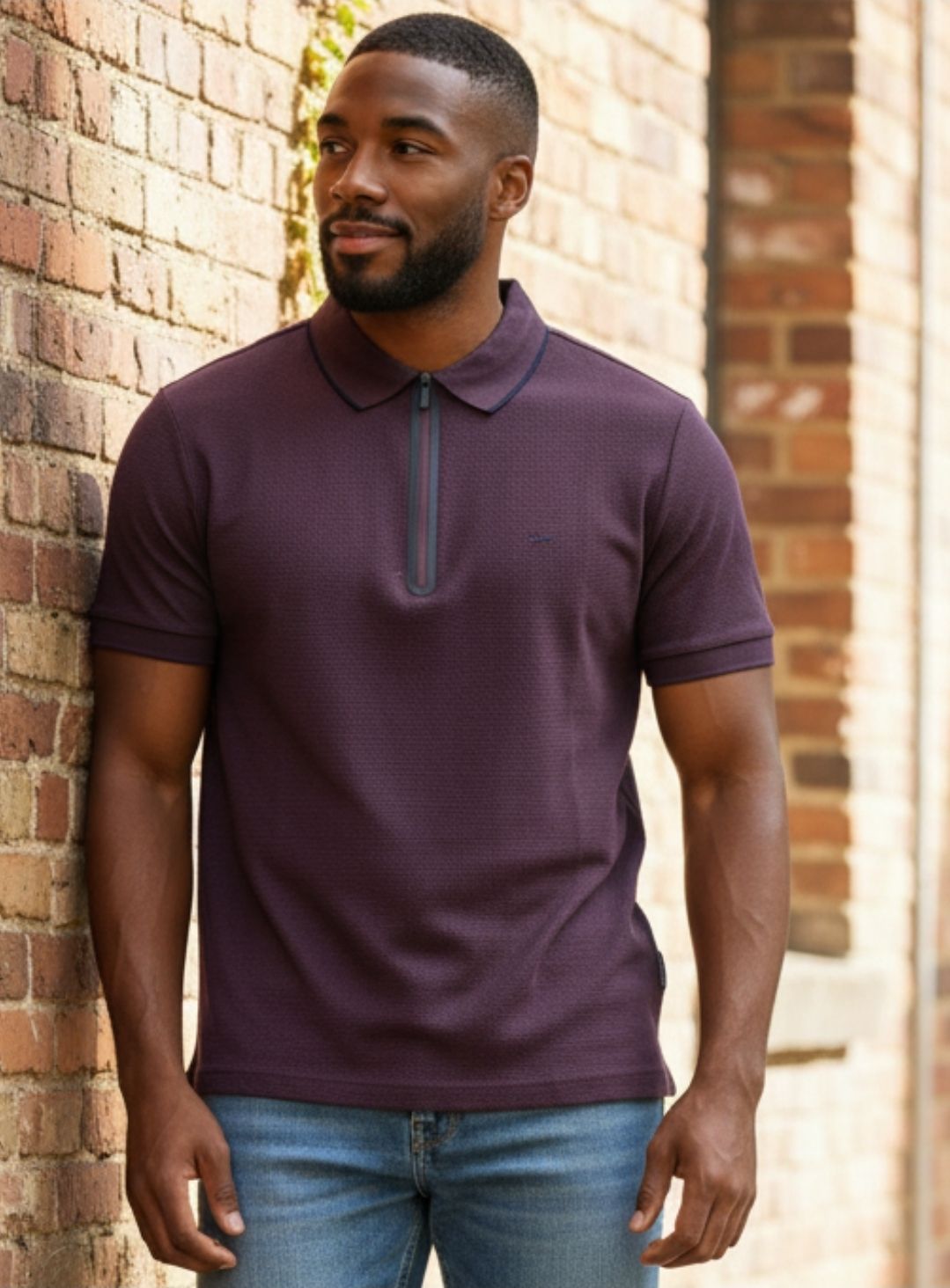 POLO CARVEN- COLOR DARK BURGUBDY