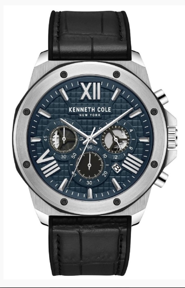 RELOJ KENNETH COLE NEW YORK CON CRONOGRAFO Y CORREA DE PIEL