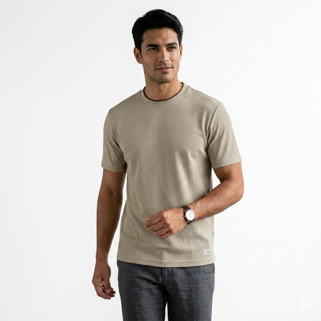POLERA JOHNNY COTTON- COLOR BEIGE
