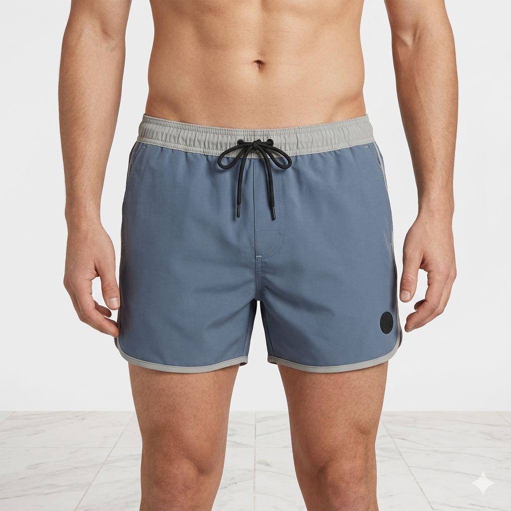 SHORT DE BAÑO VINTAGE JOHNNY COTTON COLOR BLUE