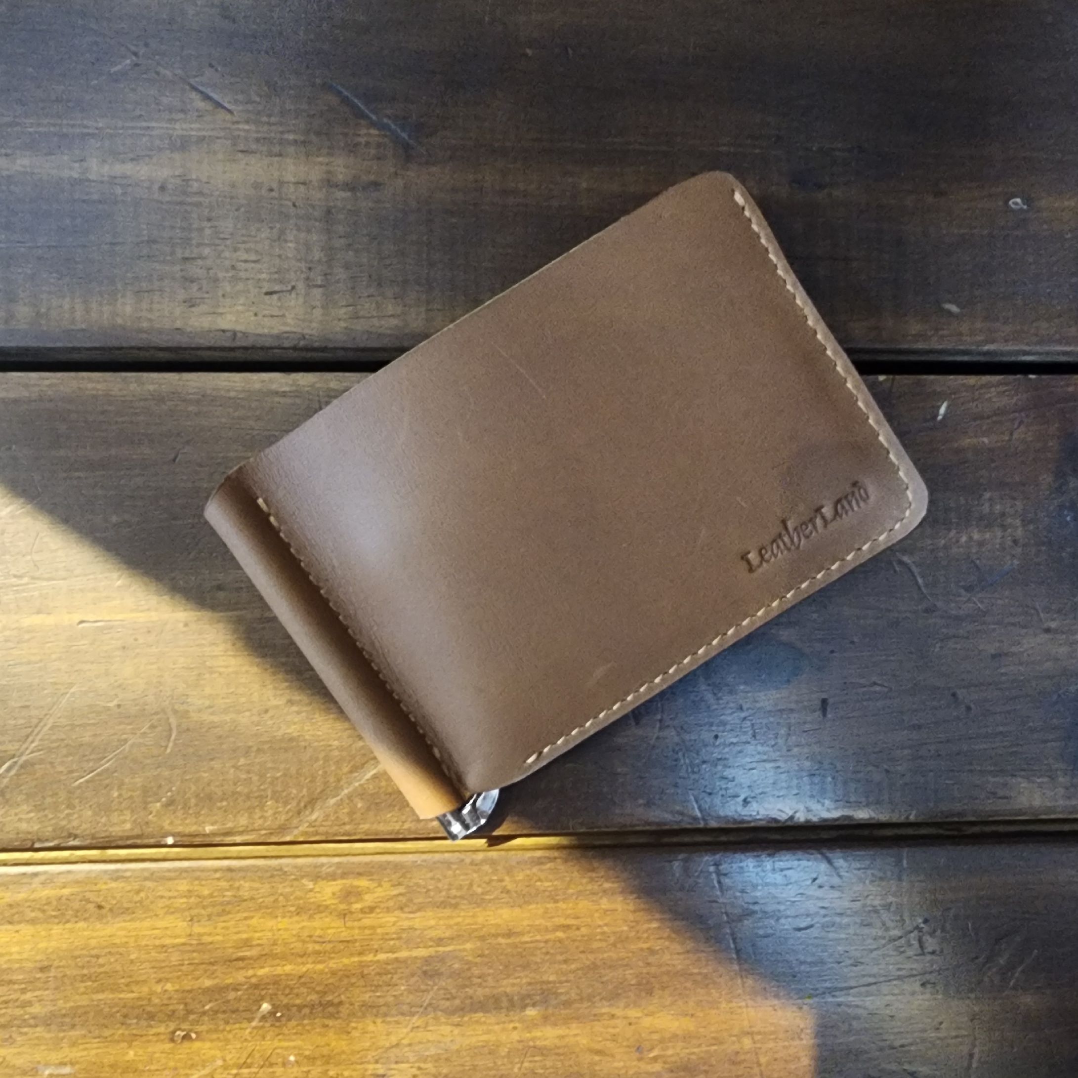 BILLETERA LEATHER LAND CON CLIP