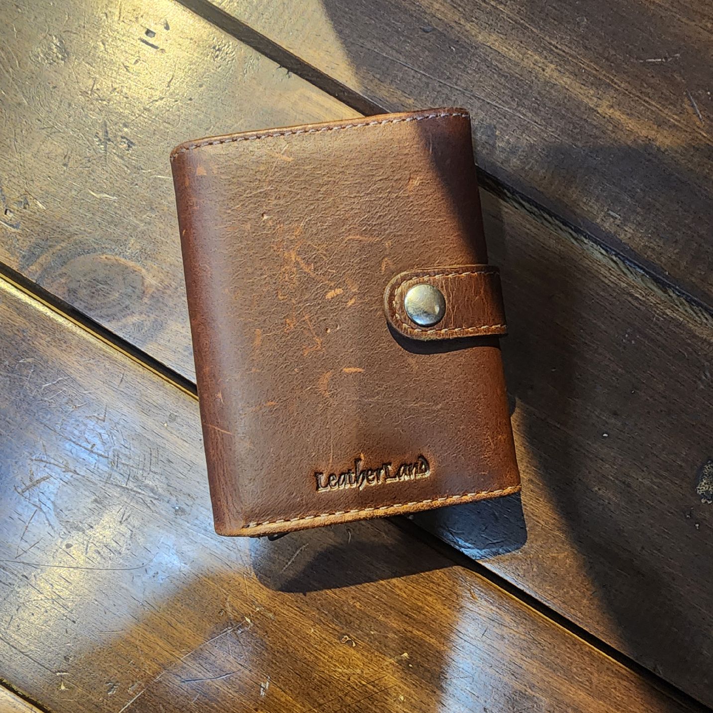 BILLETERA RFID CON PORTA TARJETA LEATHER LAND