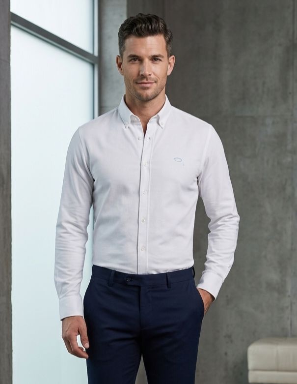 CAMISA M/L OSCAR DE LA RENTA  COLOR WHITE